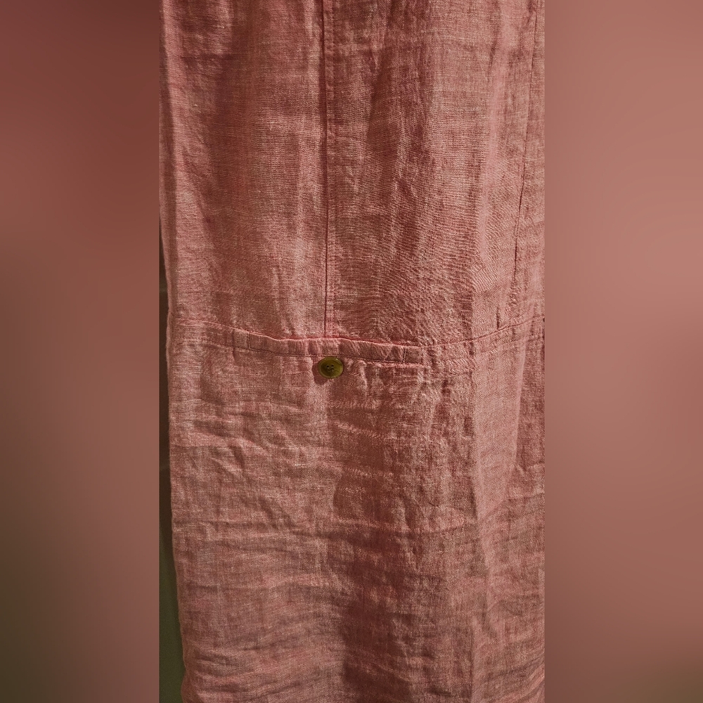 NWT J. McLaughlin Rue Dress: Linen/sleeveless: Color- Peony: Size-Large - Picture 7 of 14